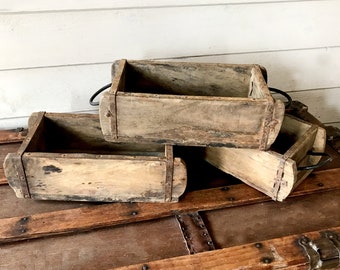 Holzkiste für Blumen, Holzvase, rustikales Herzstück, Blumenschmuckzubehör, Bauernhaus Tabletop Decor