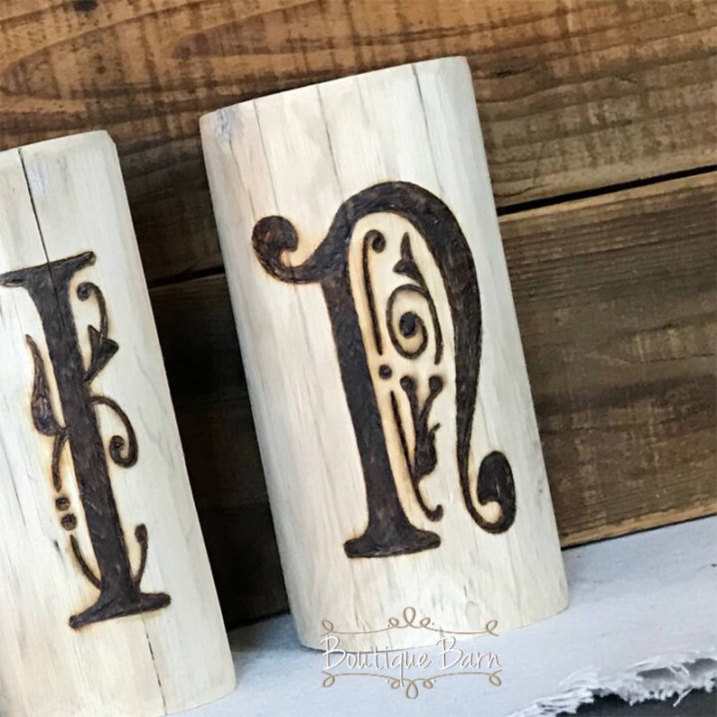 Decorative Letters On WoodRustic Tabletop Mantle Cabin Decor Etsy