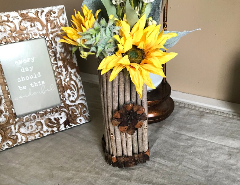 Natural Vase Rustic Vase Handmade Stick Vase Vase For Etsy