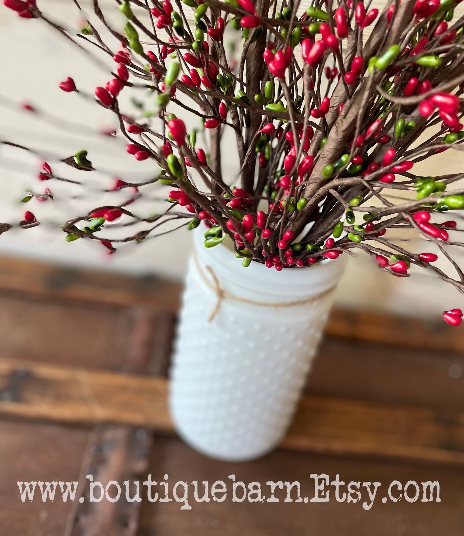 Christmas Berry Stem For Vase Artificial Berry Spray Etsy
