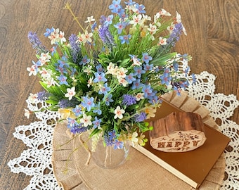 Lavender Bouquet|Artificial Wildflower For Mason Jar|Rustic Centerpiece Vase Filler|Arrangement Supplies