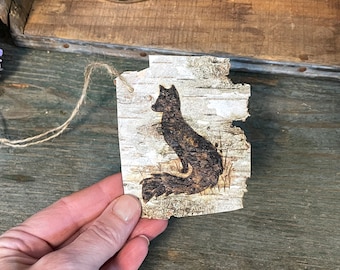 Akzent Tags, Vögel auf Zweigen, Birkenrinde Dekor, Natürlicher Schüsselfüller, Rustikale Geschenkverpackung, Handgefertigte Tags, Waldtiere, Vase Zubehör