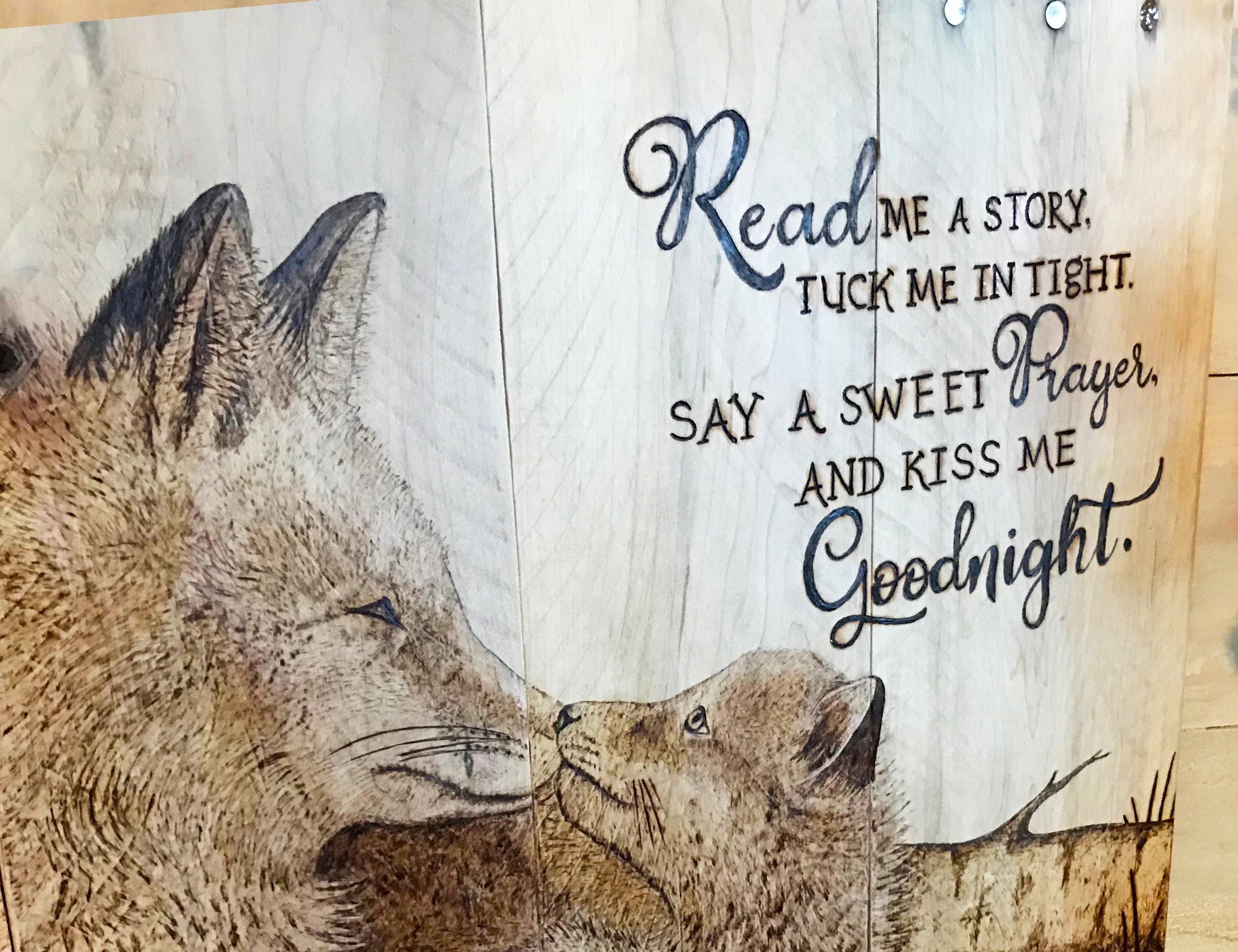Fox Nursery Wall Art, Fox Family Decor, Child's Prayer, Reclaimed Wood Wall  Art, Rustic Nursery, Woodland Nursery, Personalized Nursery Gift - Etsy, image size:2600x2000