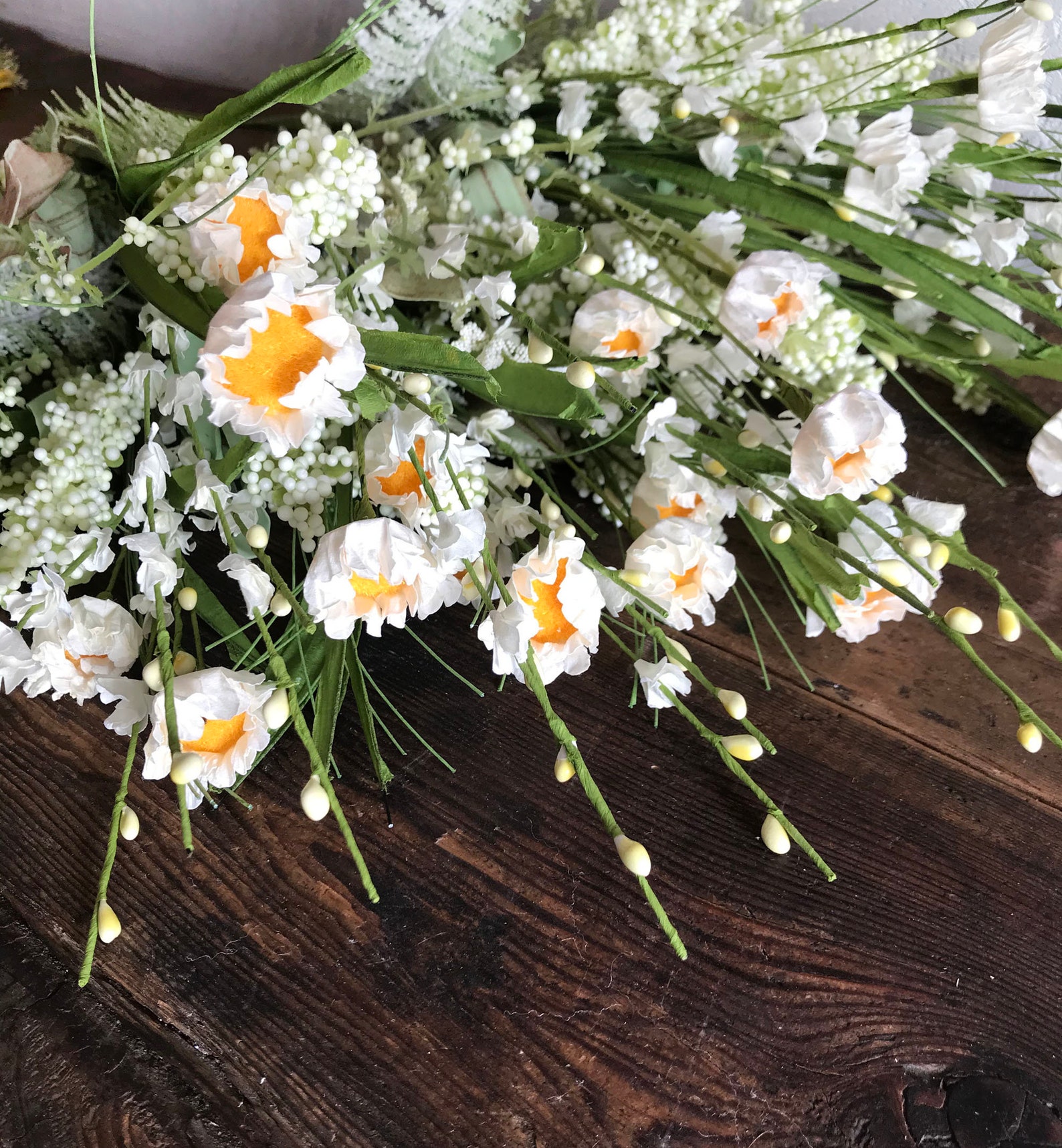 Faux Flowers for Vase Artificial Wildflower Spray Rustic Etsy