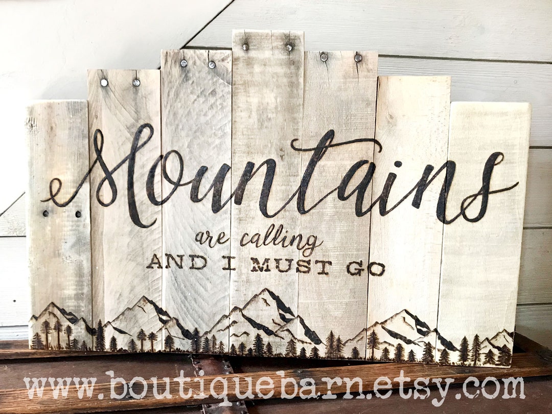 Handmade Mountain Range Wood Wall Art the Mountains Are Etsy