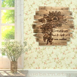 Large Sunflower Wall Art, Sunflower Boho Wall Hanging, Create Your Own