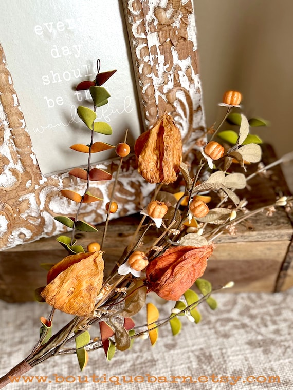 Comprar Flor Artificial de otoño, jarrones de ramas Tiktok de
