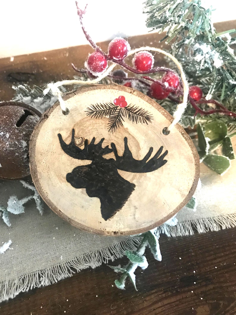 Reindeer Deer Birch Tree Christmas Ornament  Etsy