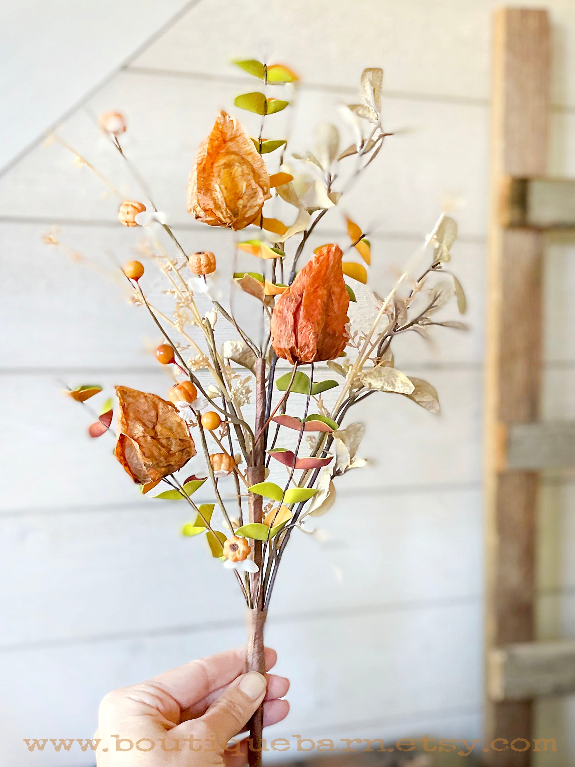 Artificial Flowers for Vase Fall Flower Arrangement Rustic Etsy