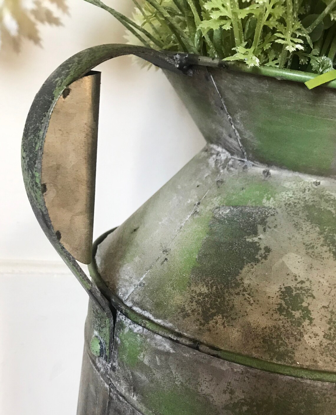 Galvanized Tin Milk Can Vase Rustic Centerpiece Flower Etsy