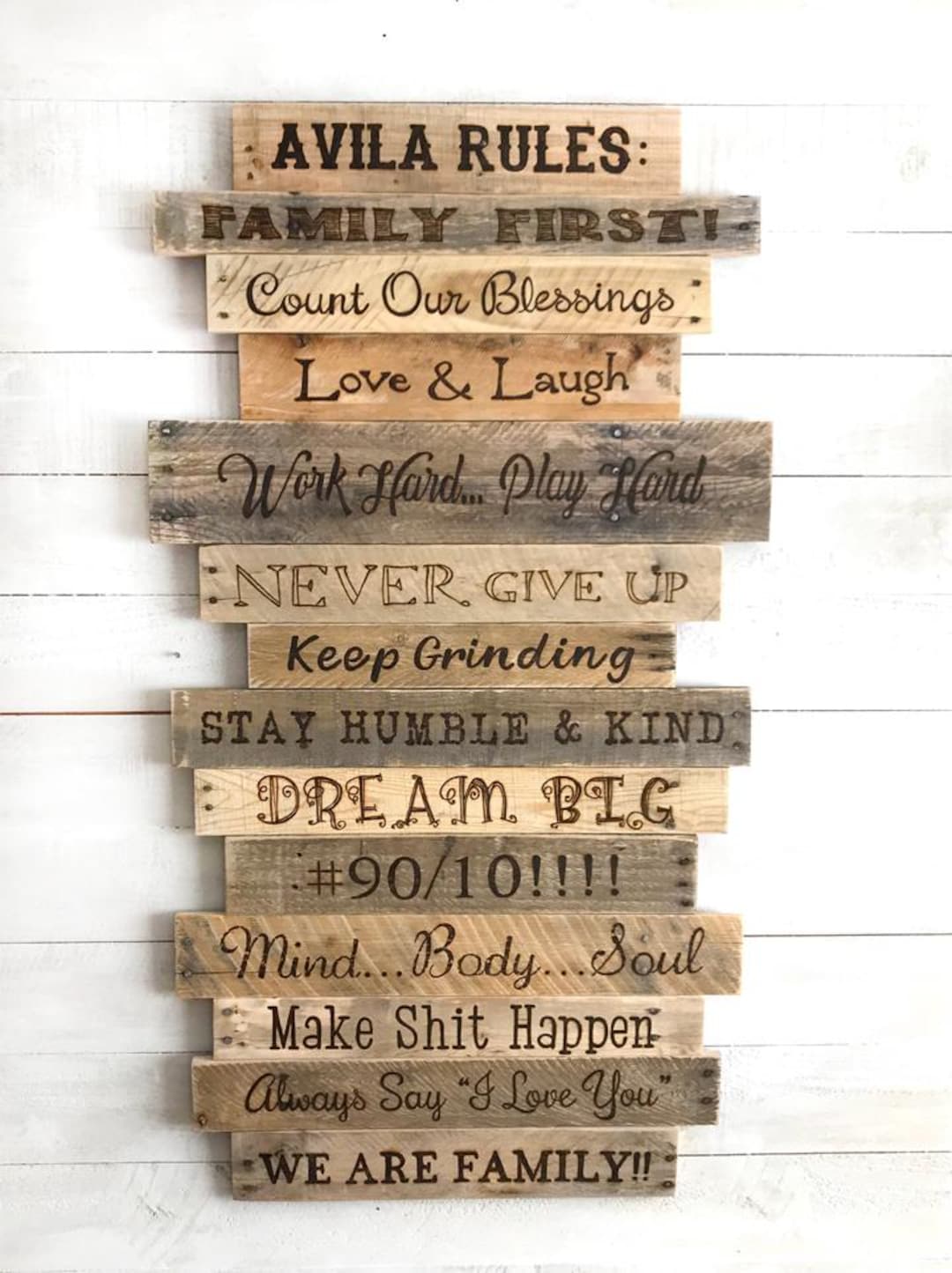 Personalized Family Rules Sign for the Avila Family - Etsy
