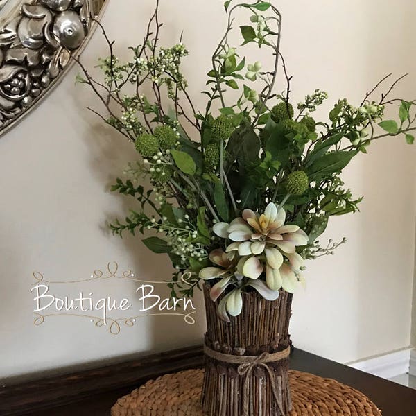 Vase/Twig Vase/Rustic Vase/Rustic Home Decor/Centerpiece/Fireplace Mantle Decor/Rustic Wedding/Farmhouse Decor/Country Home Decor/Stick Vase