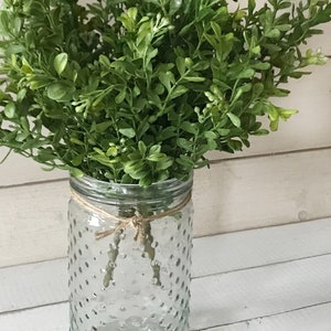 faux Greenery For Vase, Artificial Boxwood, Greenery Stems, Vase Filler, Table Centerpiece image 10