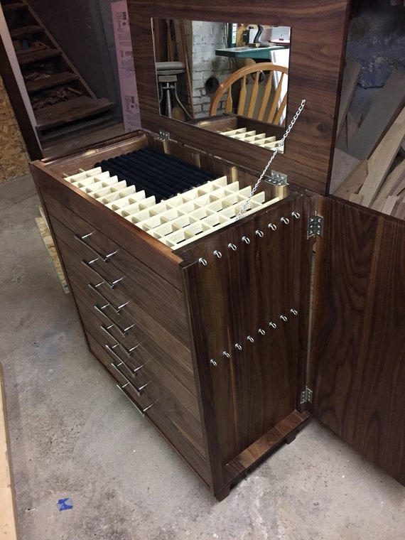 Mid Century Jewelry Armoire Etsy