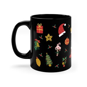 Christmas Collage | Black Mug | 11 oz