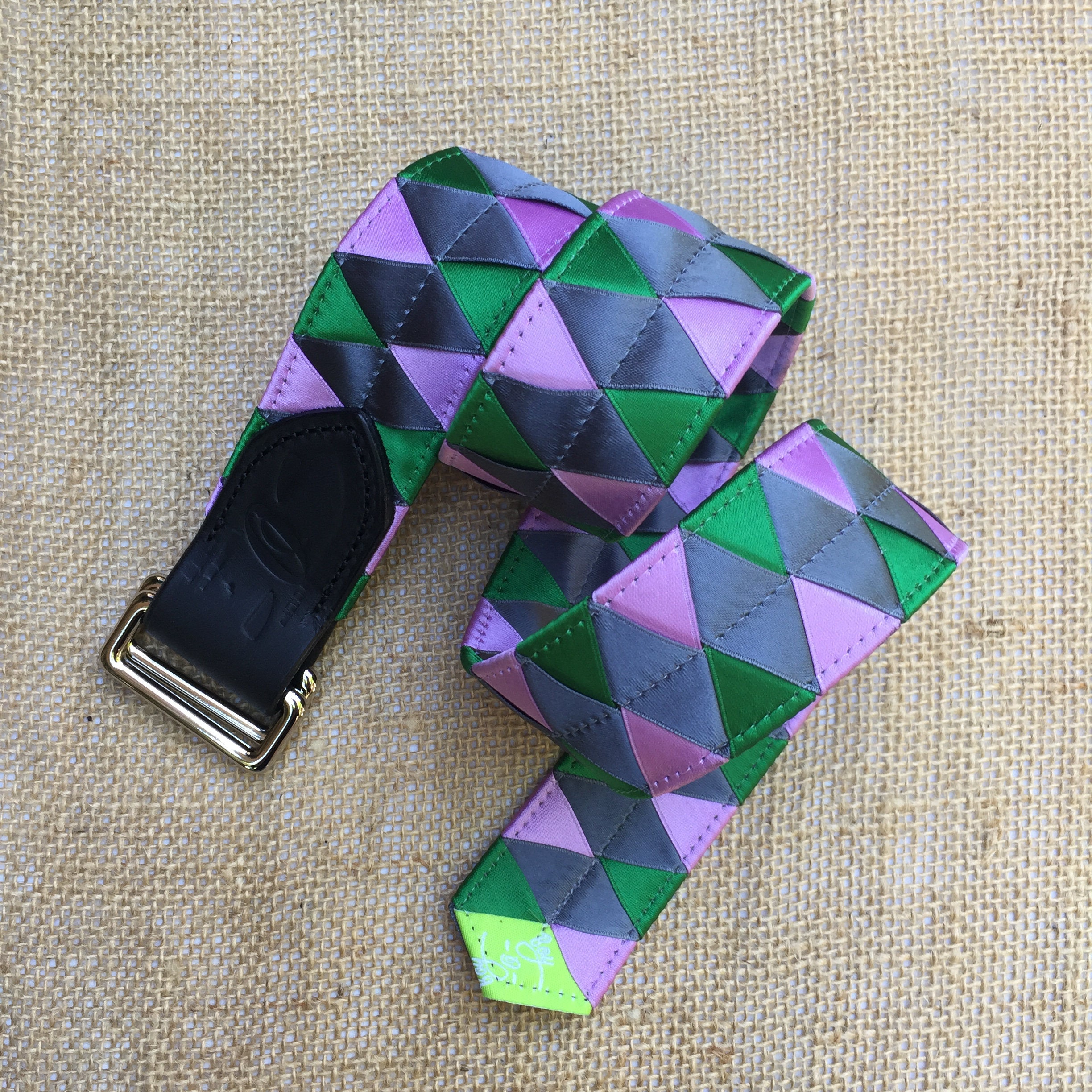 CUSTOM Ribbon Belt Satin and Grosgrain Double Square Loop Etsy