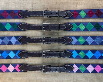 READY-TO-SHIP  "Izzy" Satin and Grosgrain Stirrup Buckle Belt