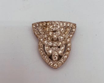 Antique Large Rhinestone Art Deco Dress Clip
