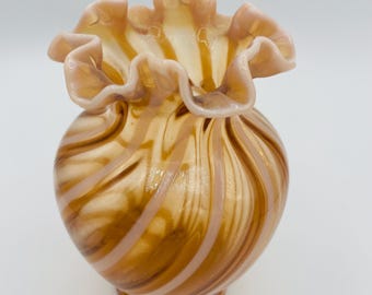 ビンテージ フェントン クランベリー コイン ドット オパール