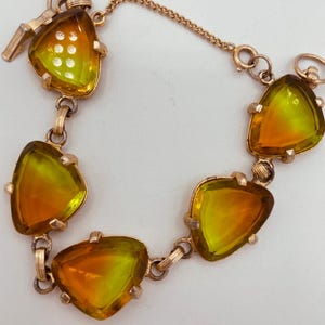 Vintage Judy Lee GIGI Collection Multi-Colored Rhinestone Glass Gold Tone Bracelet from the 1960s