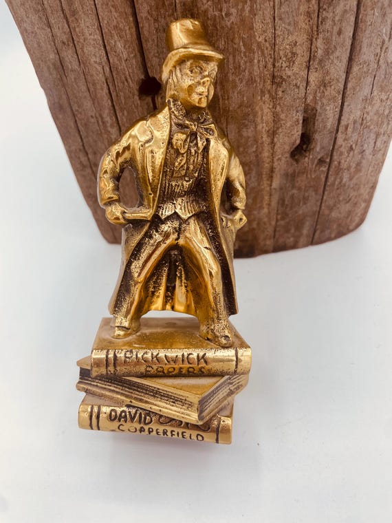 Vintage English Peerage "The Artful Dodger" Charles Dickens Brass Statue