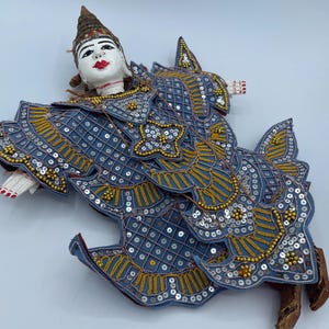 Vintage Hand Carved and Hand Painted Marionette Puppet