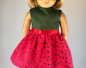 Doll Clothes made to fit 18" American Girl Doll - Summertime Watermelon