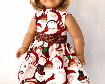 Doll Clothes made to fit 18" Dolls / Christmas Santas and Snowmen