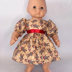 Sock Monkey Doll Dress made to fit 15 inch Biitty Baby Doll