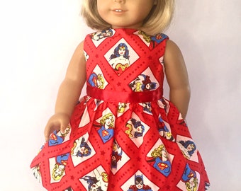 Handmade Superhero Doll Dress – Fits 18 Inch American Girl Doll