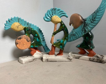 Clay Kokopelli Figurines Set of 2 Clay Kokopelli Figurines Set of 2