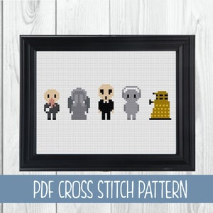 Doctor Who Villains Cross Stitch Pattern