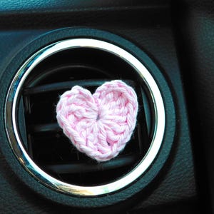 Crochet Heart Car Vent Clip Accessories , Cute Heart Car Vent Clip Charm, Gift For Her, Cute Car Decor Gift, Coquette Car Decor