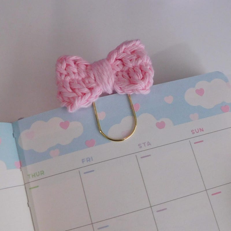 Paperclip Bow Red - Etsy