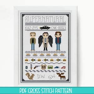 Supernatural Sampler Cross Stitch Pattern