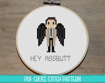 Supernatural Castiel Quotes Cross Stitch Pattern