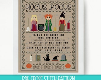 Halloween Sampler Cross Stitch Pattern