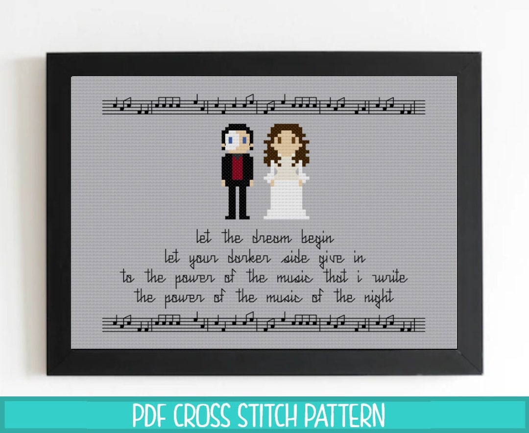 Phantom of the Opera Songs Broadway PDF Cross Stitch 