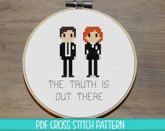 X-Files Cross Stitch Pattern - 2 Quote Variations