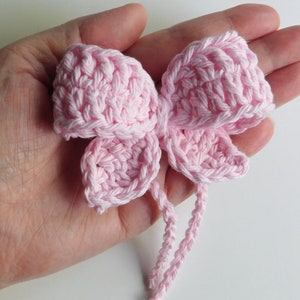 Crochet Bow Headphone Accessory, Cute Headphone Charm, Bow Bag Charm, Cute Gift For Her, Cute Car Decor Gift, Hair accessory bild 9