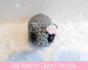 No-Sew Sad Hamster Amigurumi Crochet Pattern | Sad Hamster Crochet Pattern, Sad Hamster Amigurumi Pattern, Amigurumi PDF Crochet Pattern