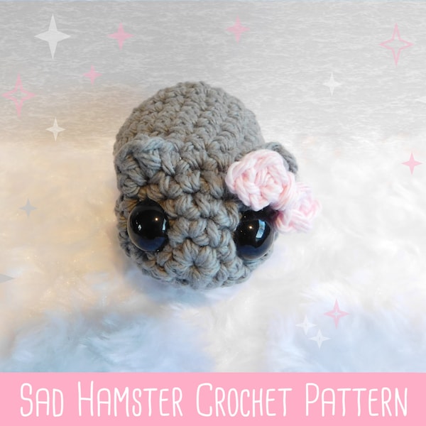 No-Sew Sad Hamster Amigurumi Crochet Pattern | Sad Hamster Crochet Pattern, Sad Hamster Amigurumi Pattern, Amigurumi PDF Crochet Pattern