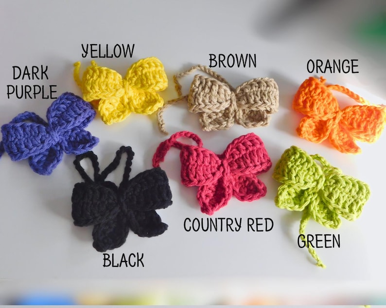Crochet Bow Headphone Accessory, Cute Headphone Charm, Bow Bag Charm, Cute Gift For Her, Cute Car Decor Gift, Hair accessory bild 10