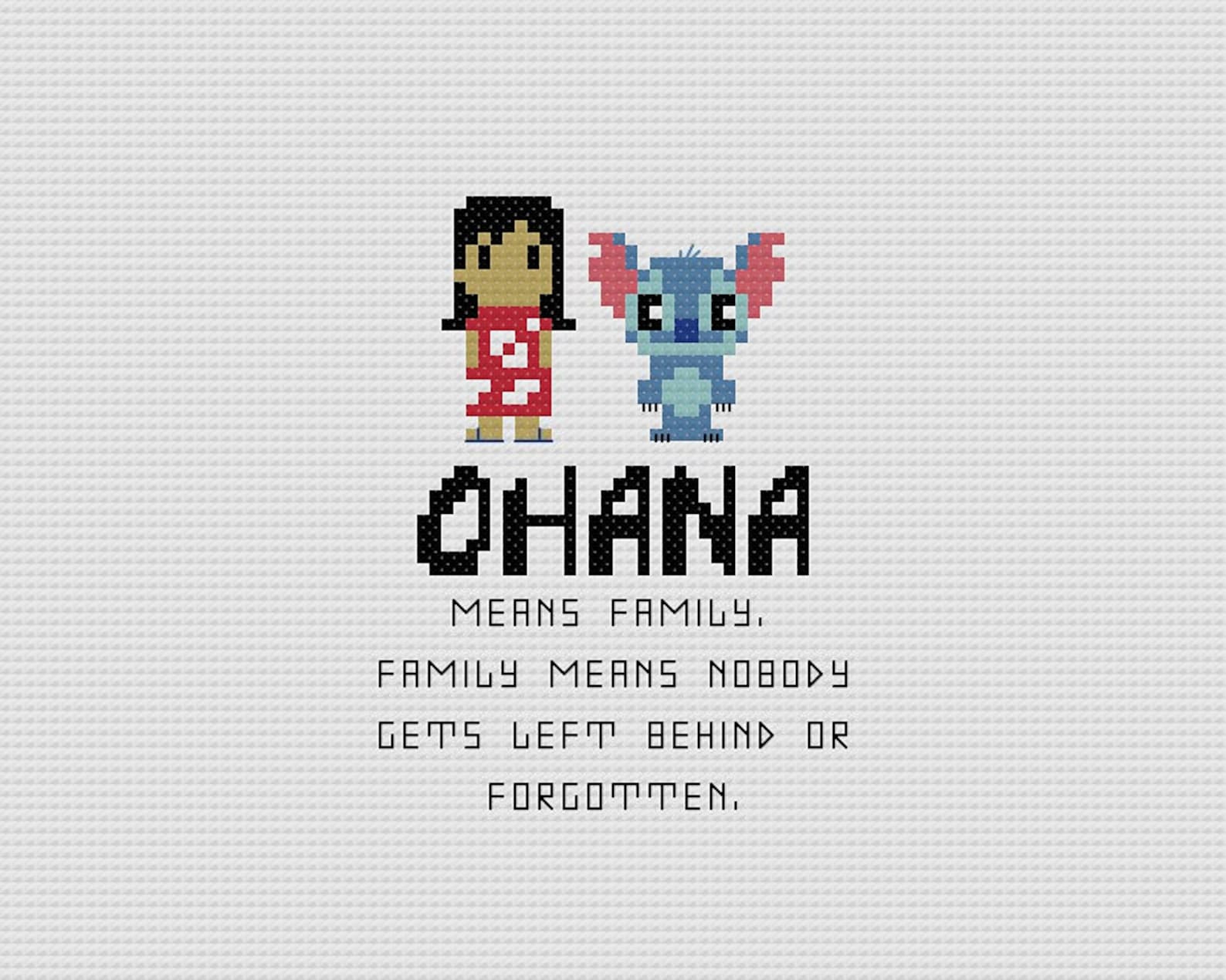 Lilo and Stitch Cross Stitch Pattern 2 Variations Included Etsy