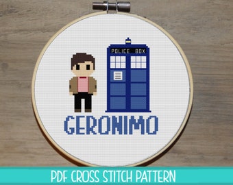 Doctor Who 11th Doctor Large Cross Stitch Patterns (3 Quote variations)