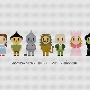 Wizard of Oz Mini Cross Stitch Pattern - Updated Design with 2 Quote Variations included