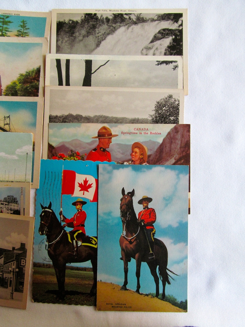 Lot of 19 Vintage CANADIAN CANADA postcards Expo Mounted Police #26-g
