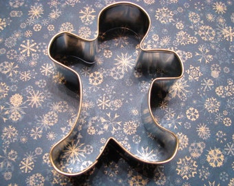 Folk Art Gingerbread Man / Boy 3.25" Metal Cookie Cutter