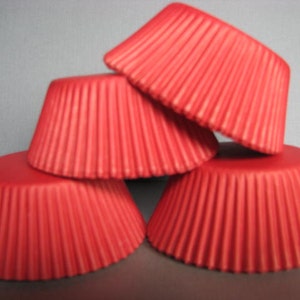 50 Premium Solid Red Cupcake Wrapper/ Red Baking Cups/ Red Cupcake Liners