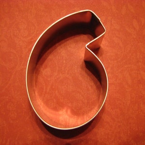 Number Six 3&quot; Metal Cookie Cutter - Number 6